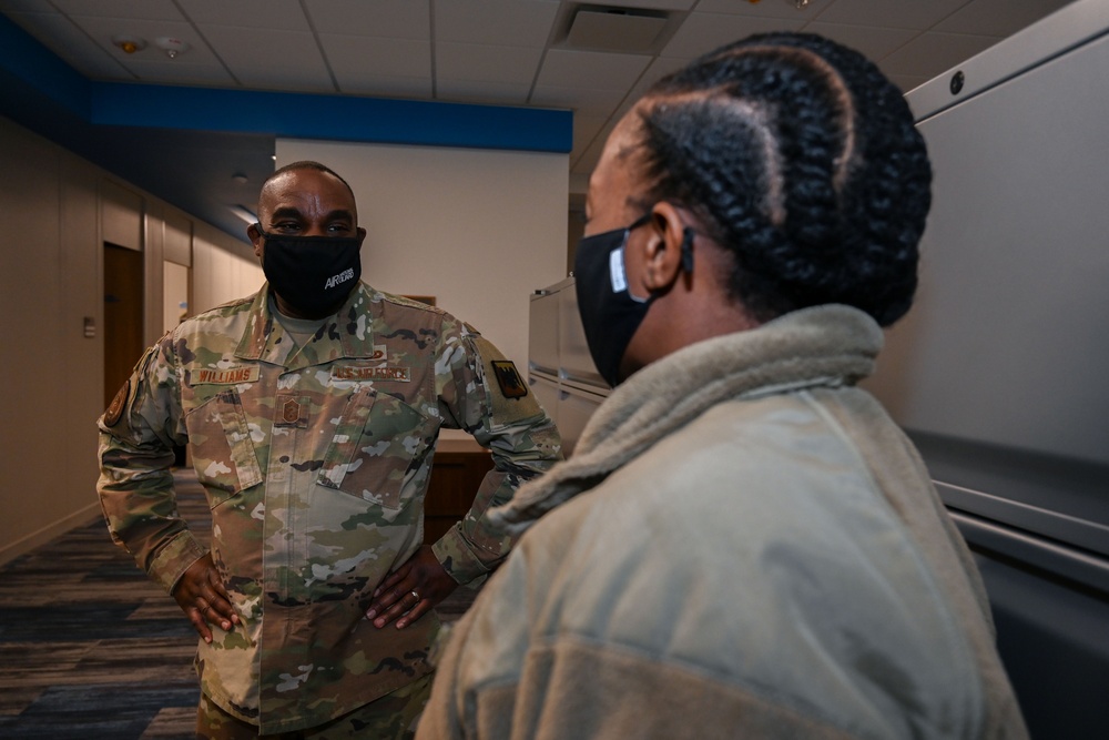 Command Chief Master Sgt. of the Air National Guard Visits McEntire Joint National Guard Base