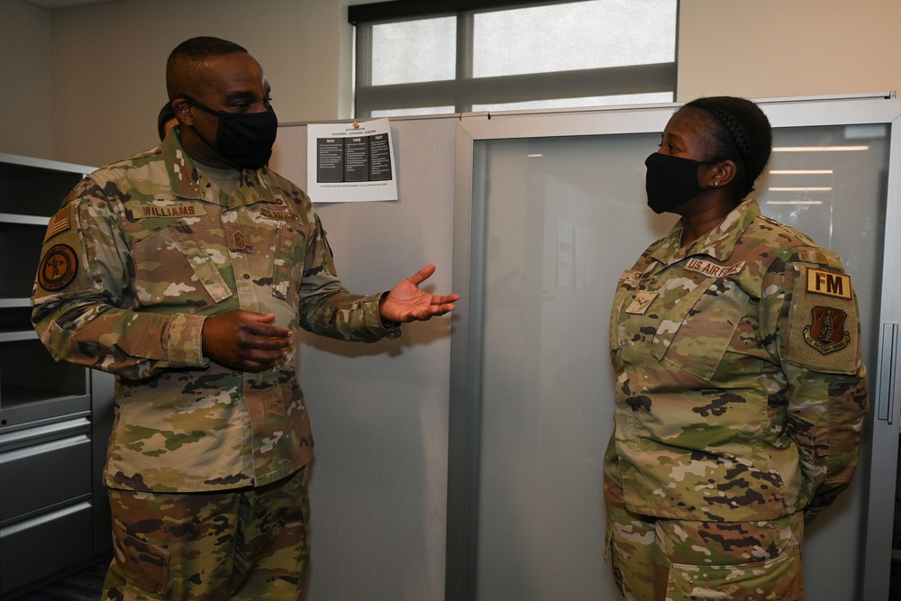 Command Chief Master Sgt. of the Air National Guard Visits McEntire Joint National Guard Base