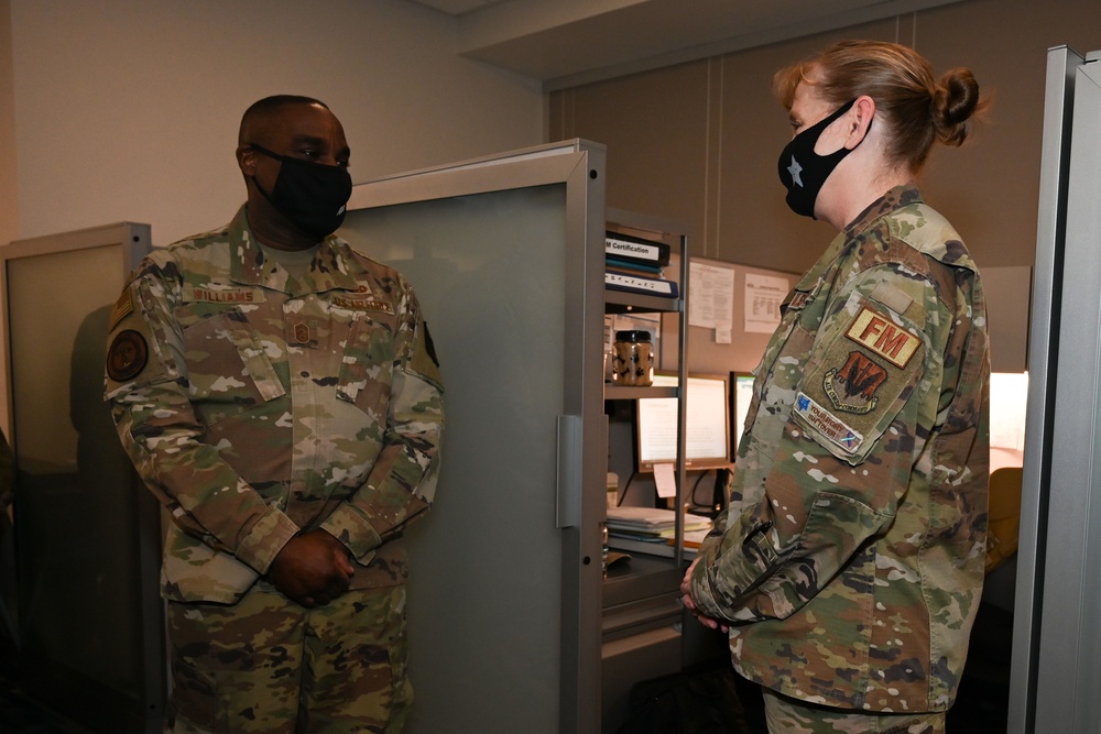 Command Chief Master Sgt. of the Air National Guard Visits McEntire Joint National Guard Base