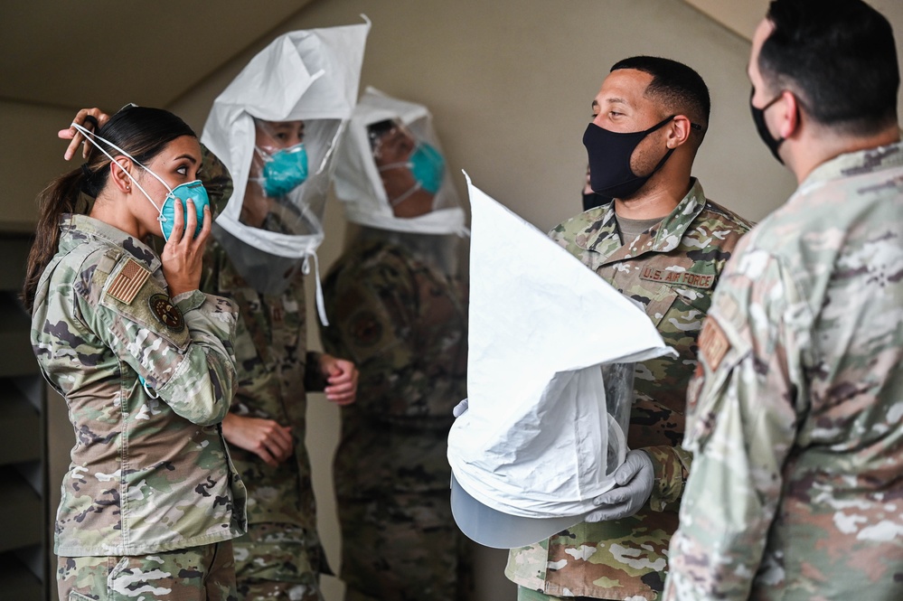 N95 mask fit test conducted by Bioenvironmental