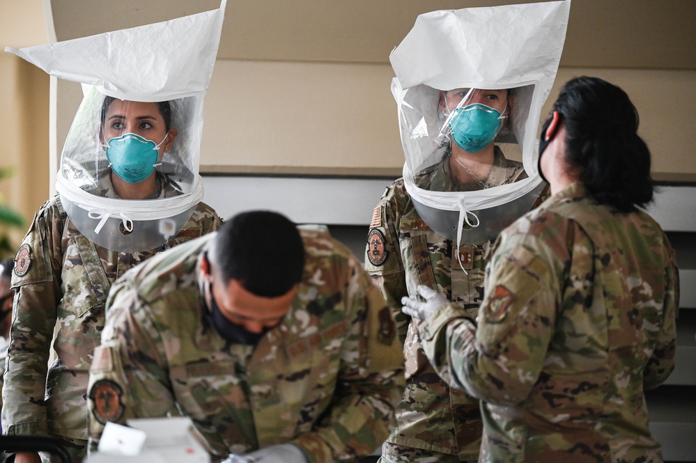 N95 mask fit test conducted by Bioenvironmental