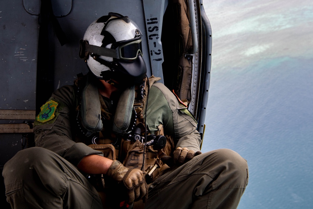 HSC-21 Sailors Conduct Flight over Tumon Bay, Guam
