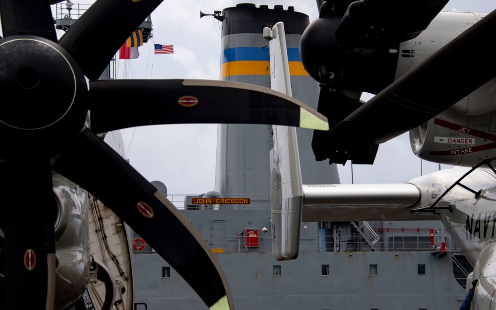 USS Carl Vinson (CVN 70) Participates in a Replenishment-at-Sea with USNS John Ericsson (T-AO 194)