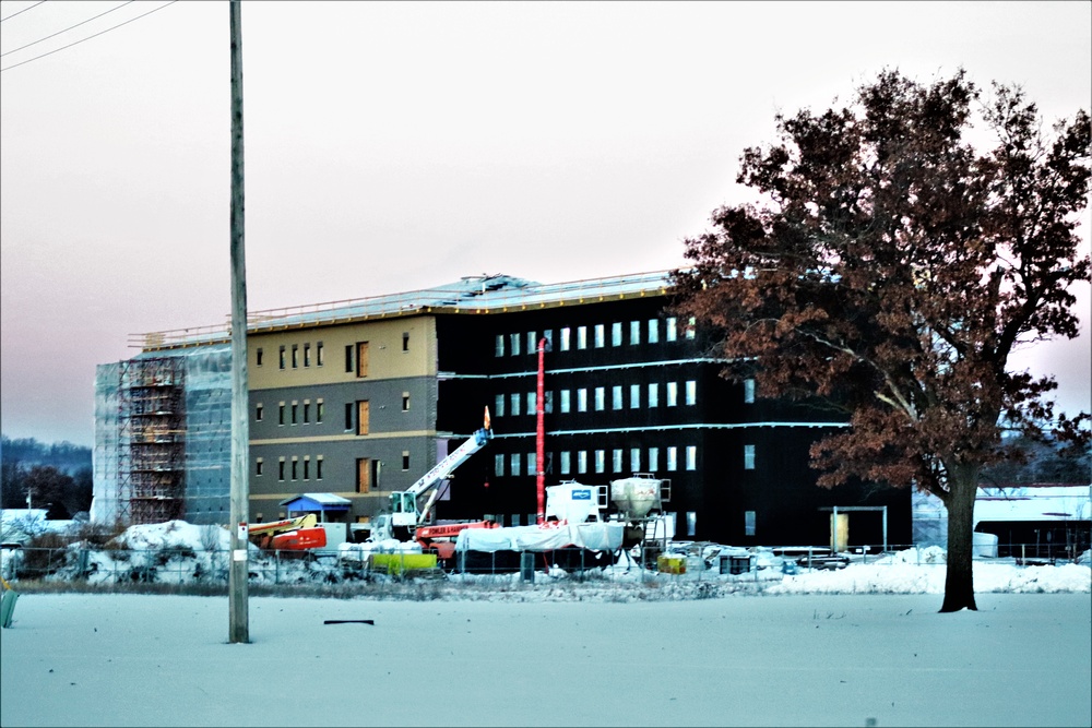 Barracks construction at Fort McCoy continues through winter