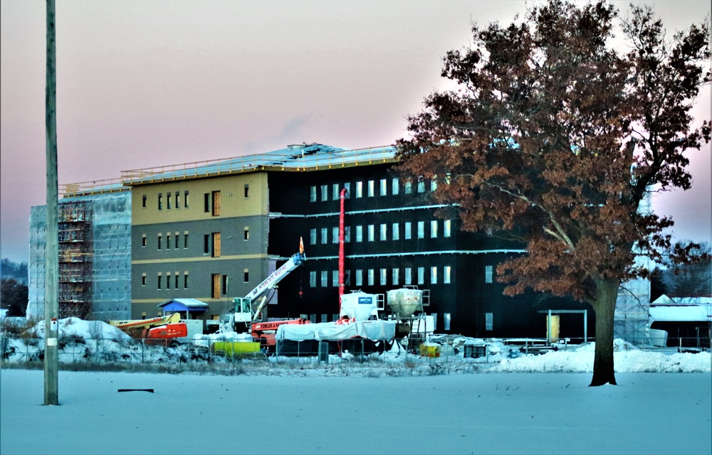 Barracks construction at Fort McCoy continues through winter