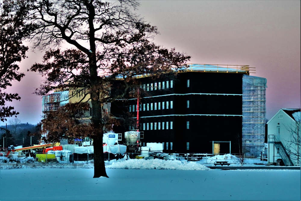 Barracks construction at Fort McCoy continues through winter