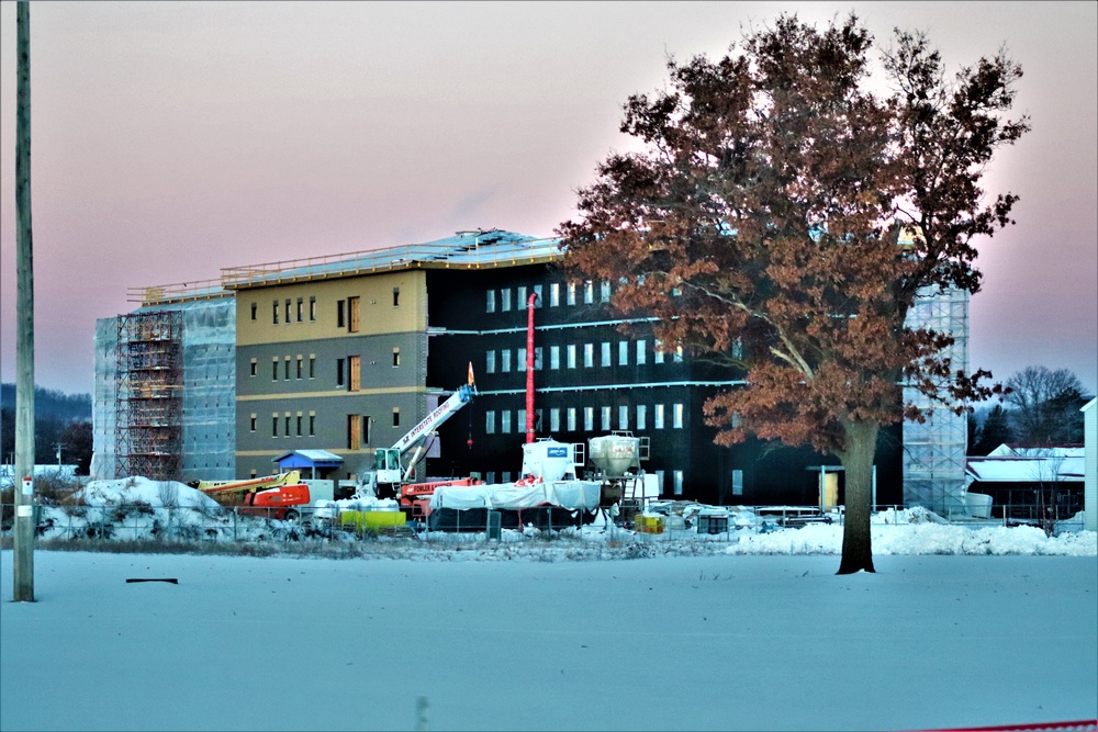 Barracks construction at Fort McCoy continues through winter