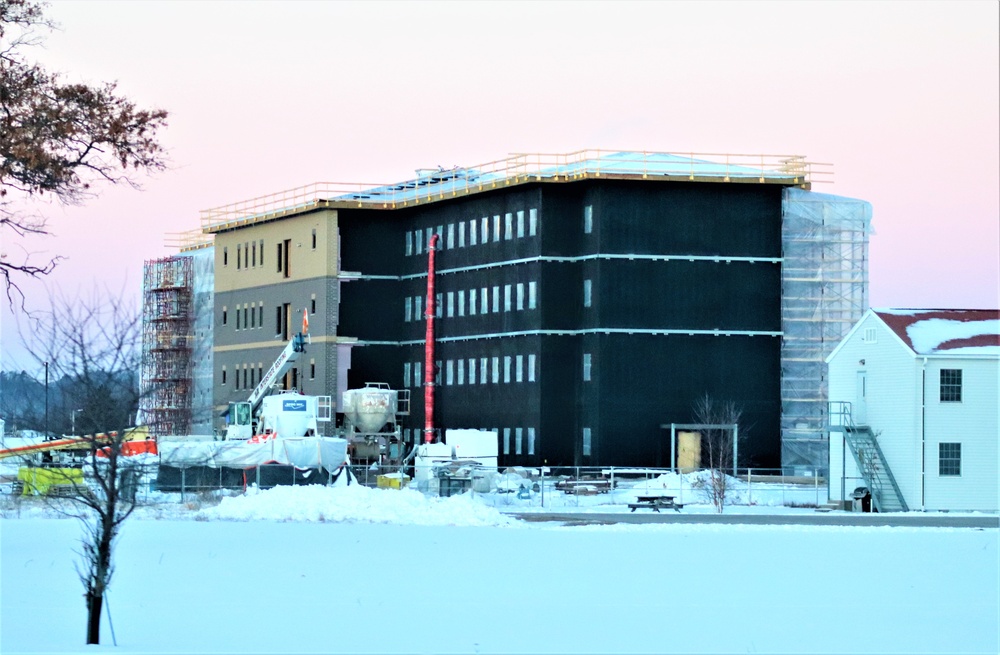 Barracks construction at Fort McCoy continues through winter