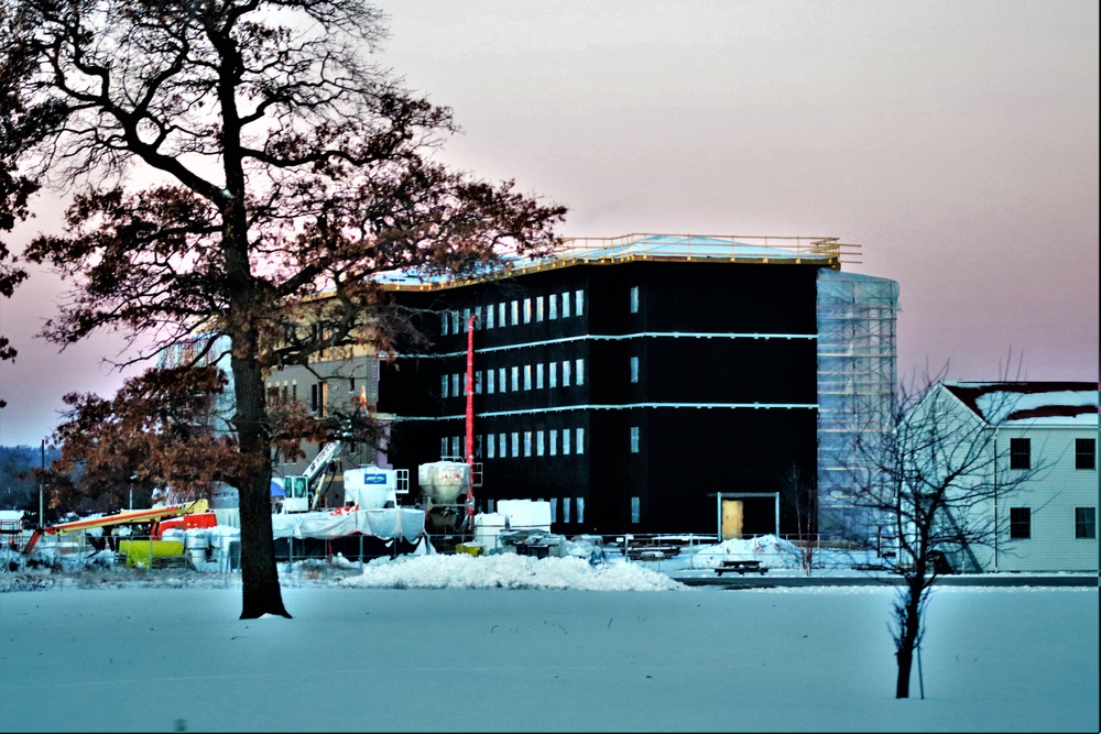 Barracks construction at Fort McCoy continues through winter