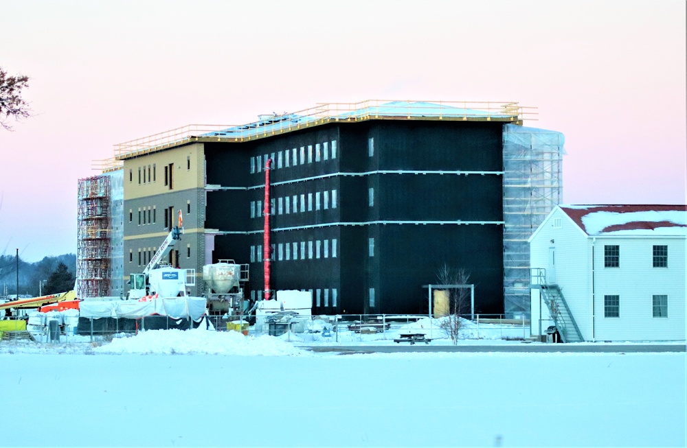 Barracks construction at Fort McCoy continues through winter