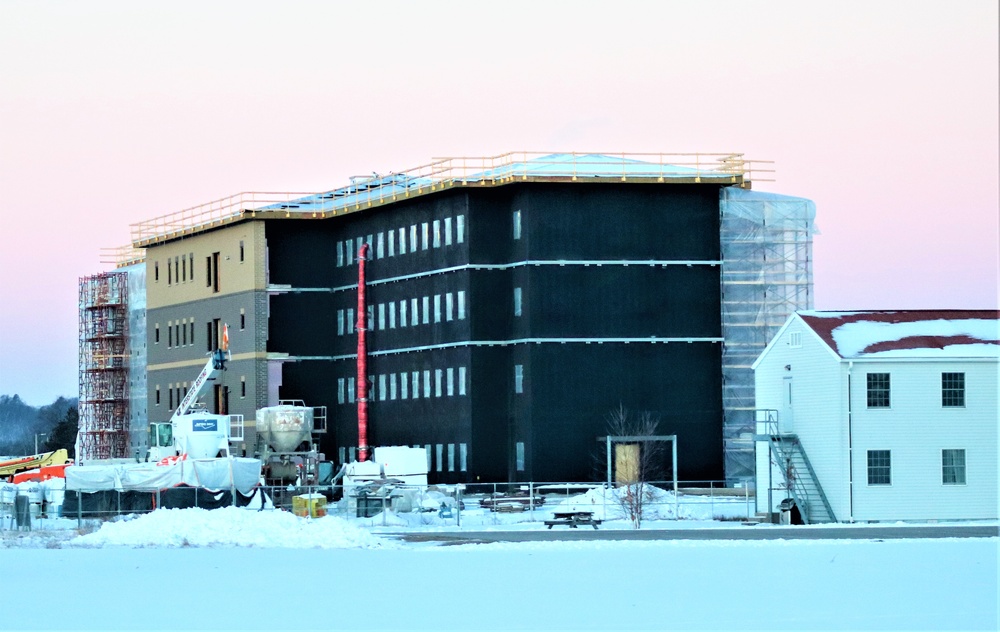 Barracks construction at Fort McCoy continues through winter