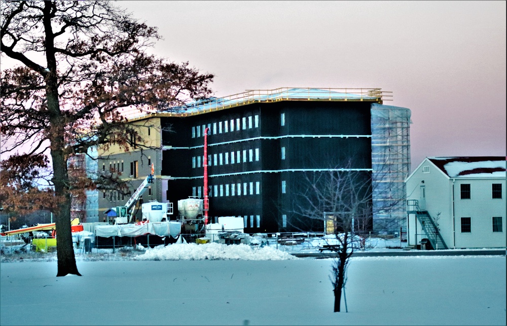 Barracks construction at Fort McCoy continues through winter
