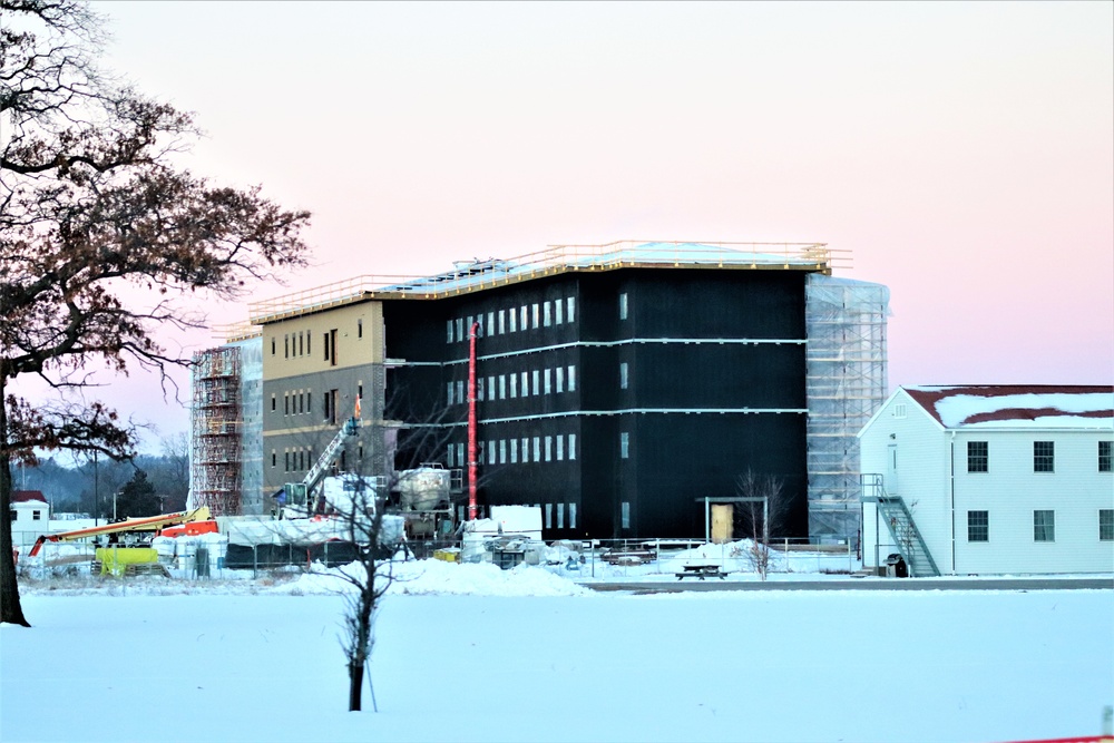 Barracks construction at Fort McCoy continues through winter