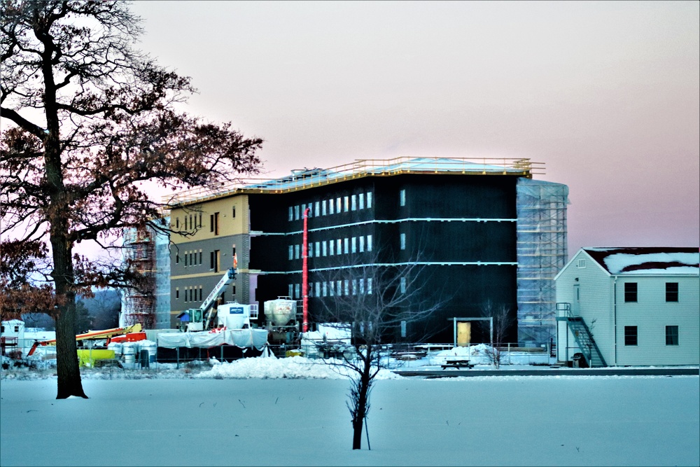 Barracks construction at Fort McCoy continues through winter
