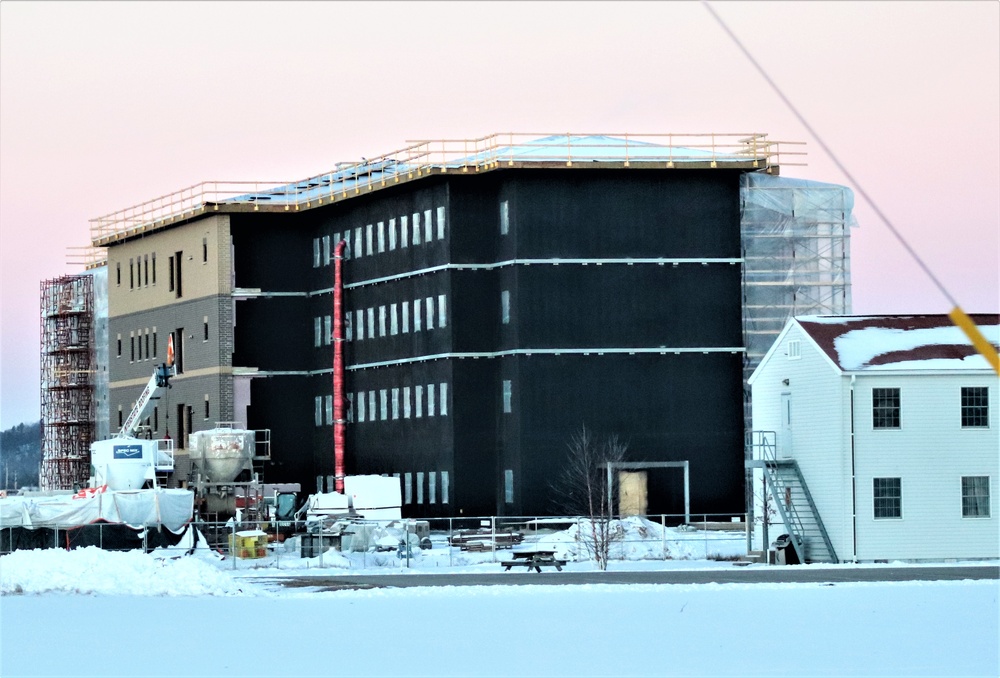 Barracks construction at Fort McCoy continues through winter