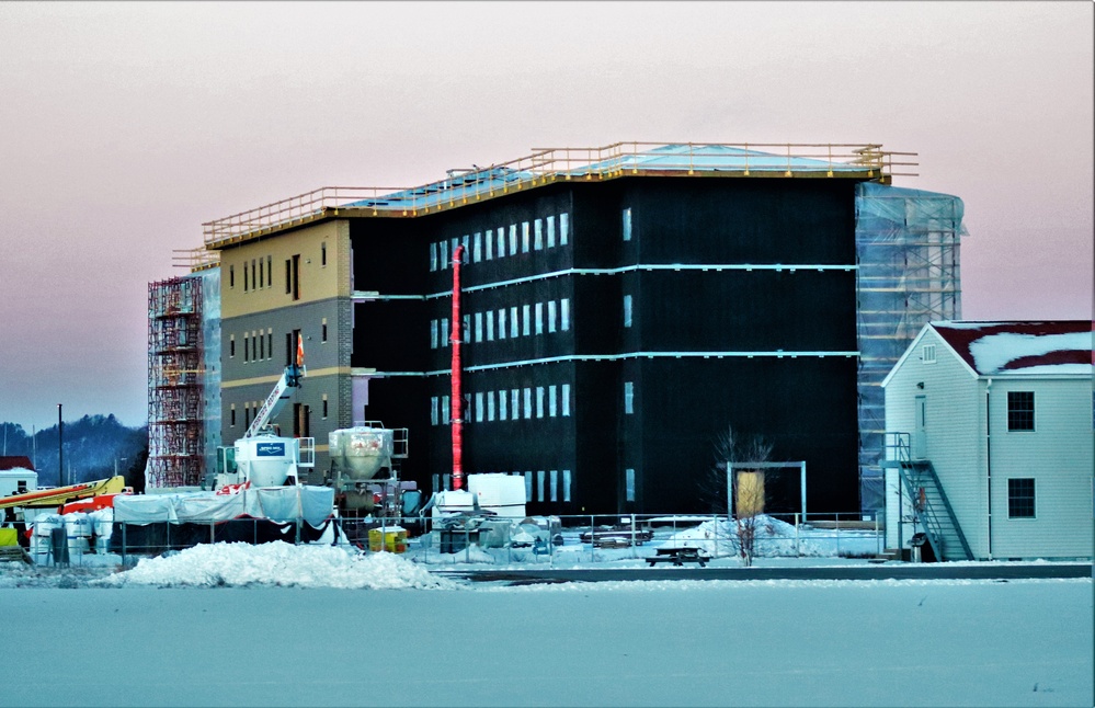 Barracks construction at Fort McCoy continues through winter