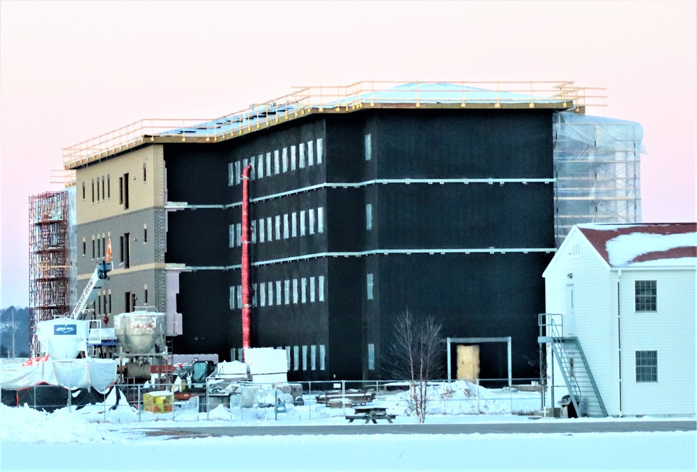 Barracks construction at Fort McCoy continues through winter