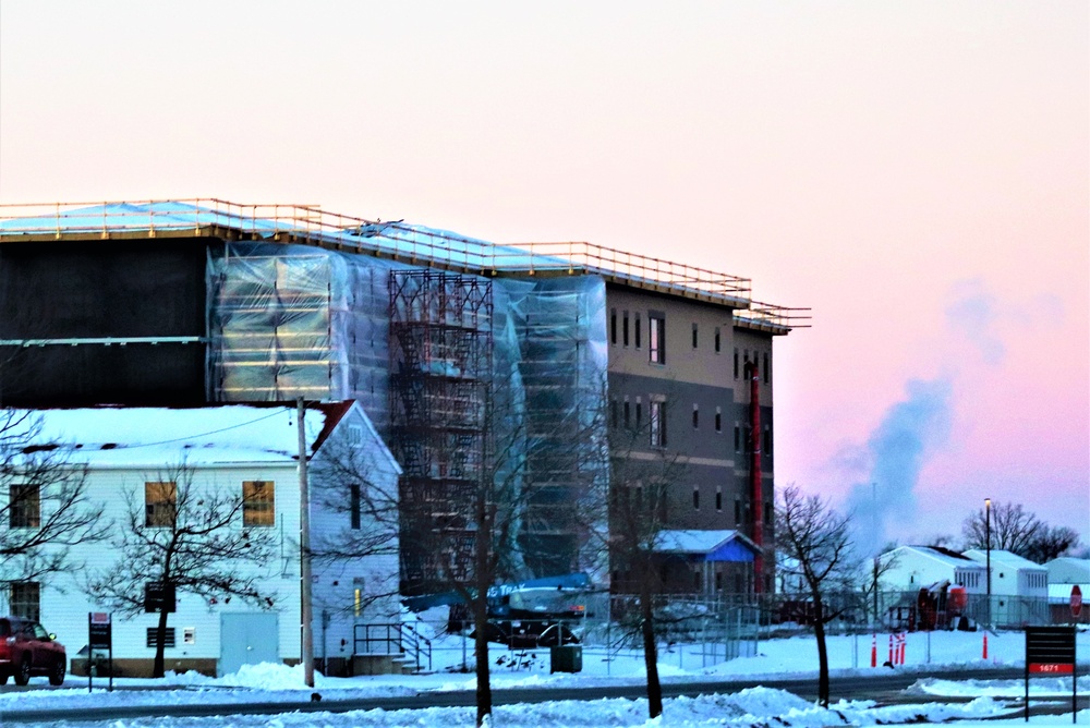 Barracks construction at Fort McCoy continues through winter