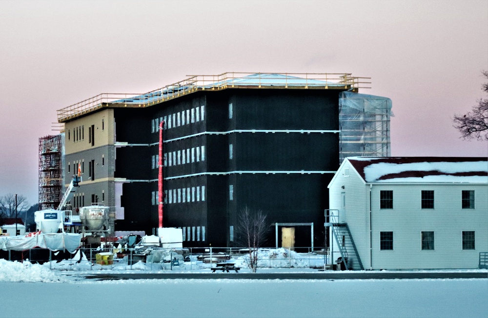 Barracks construction at Fort McCoy continues through winter