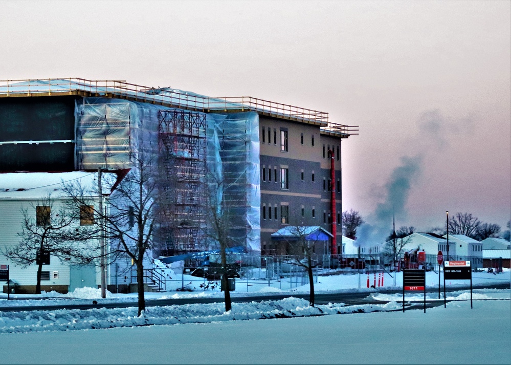 Barracks construction at Fort McCoy continues through winter