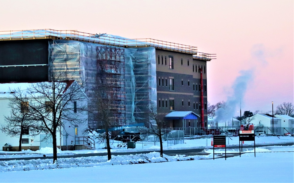 Barracks construction at Fort McCoy continues through winter