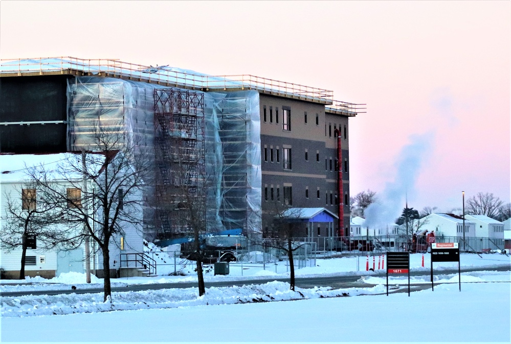 Barracks construction at Fort McCoy continues through winter