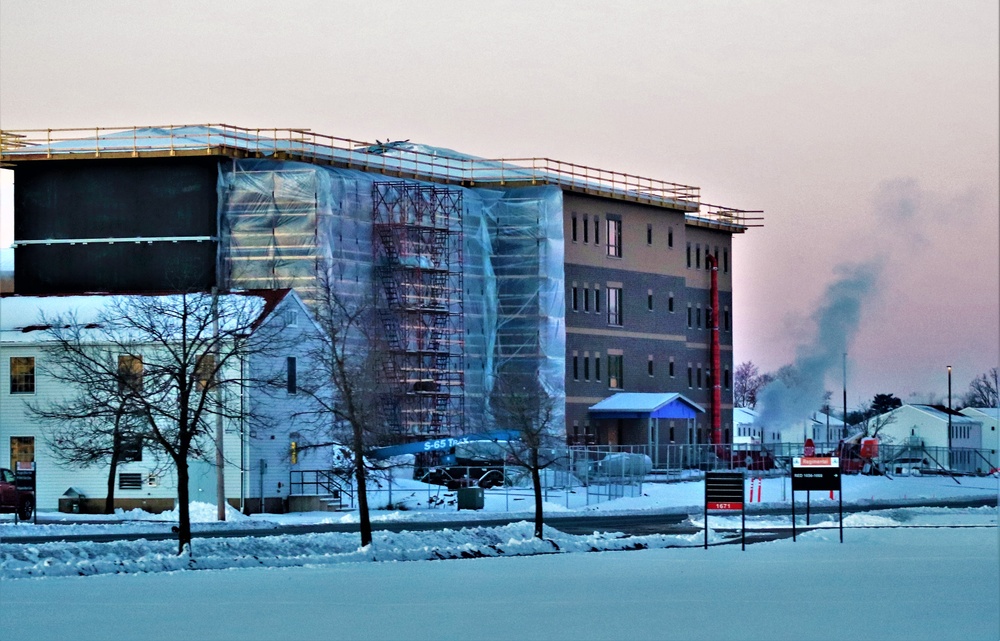 Barracks construction at Fort McCoy continues through winter