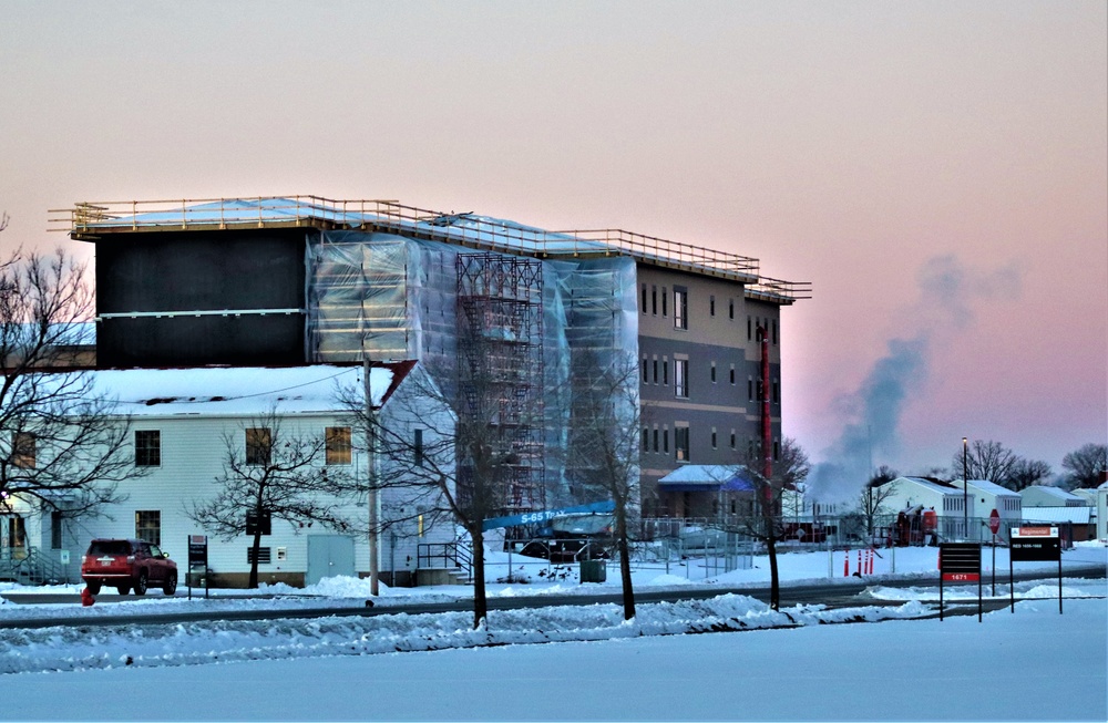Barracks construction at Fort McCoy continues through winter