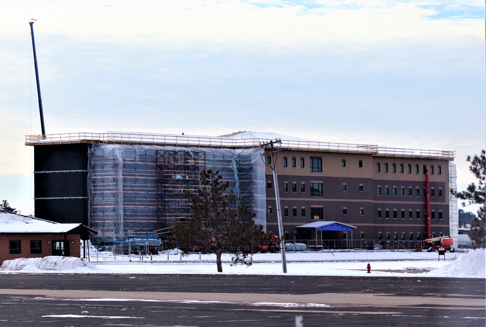 Barracks construction at Fort McCoy continues through winter