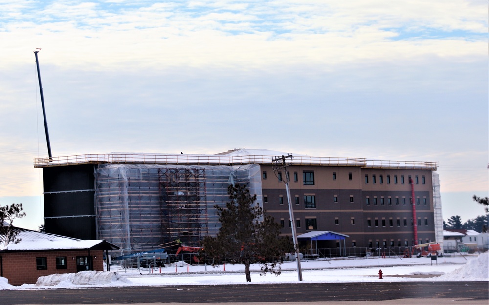 Barracks construction at Fort McCoy continues through winter