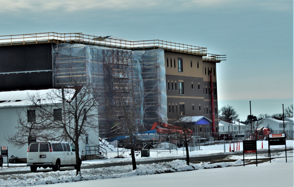 Barracks construction at Fort McCoy continues through winter