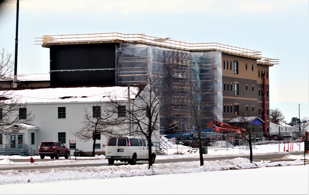 Barracks construction at Fort McCoy continues through winter