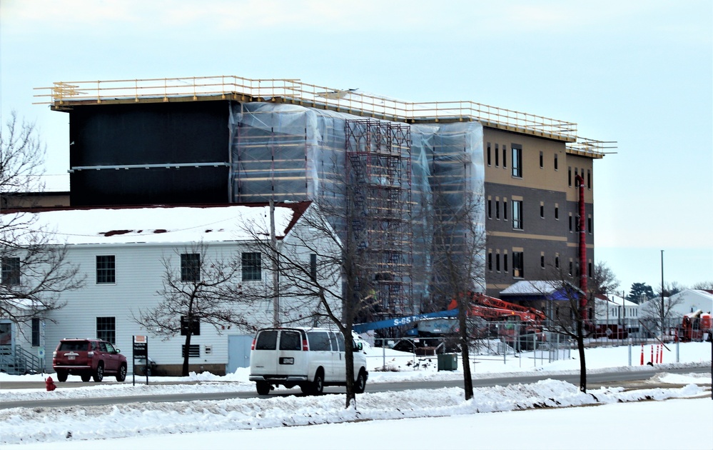 Barracks construction at Fort McCoy continues through winter