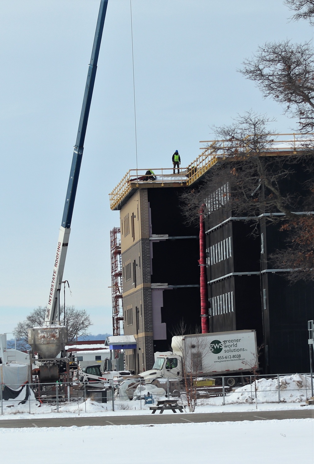 Barracks construction at Fort McCoy continues through winter