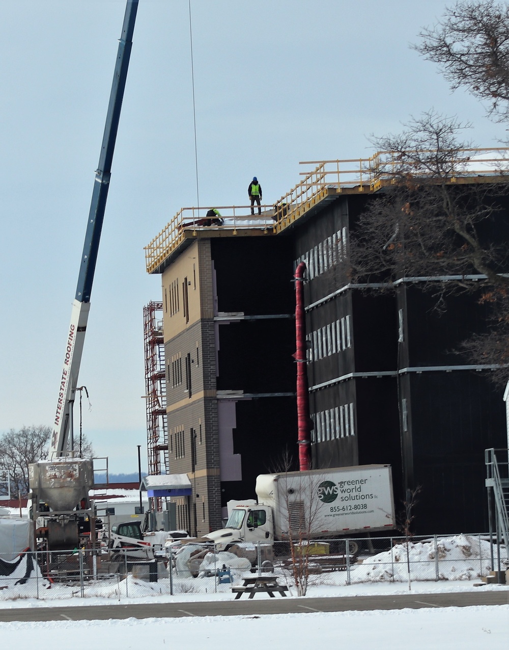 Barracks construction at Fort McCoy continues through winter
