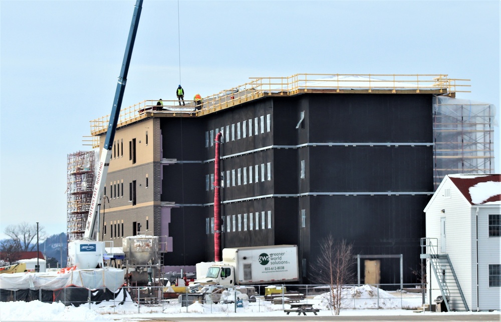 Barracks construction at Fort McCoy continues through winter