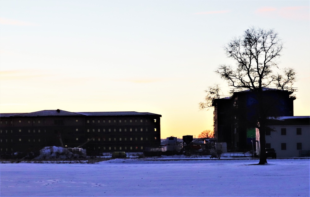 Barracks construction at Fort McCoy continues through winter
