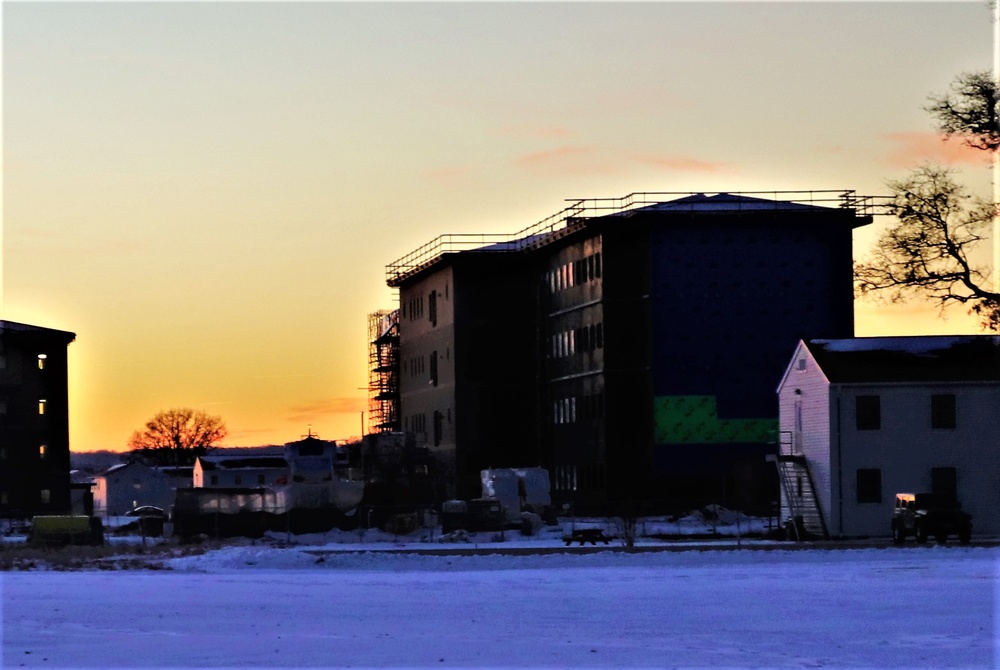 Barracks construction at Fort McCoy continues through winter