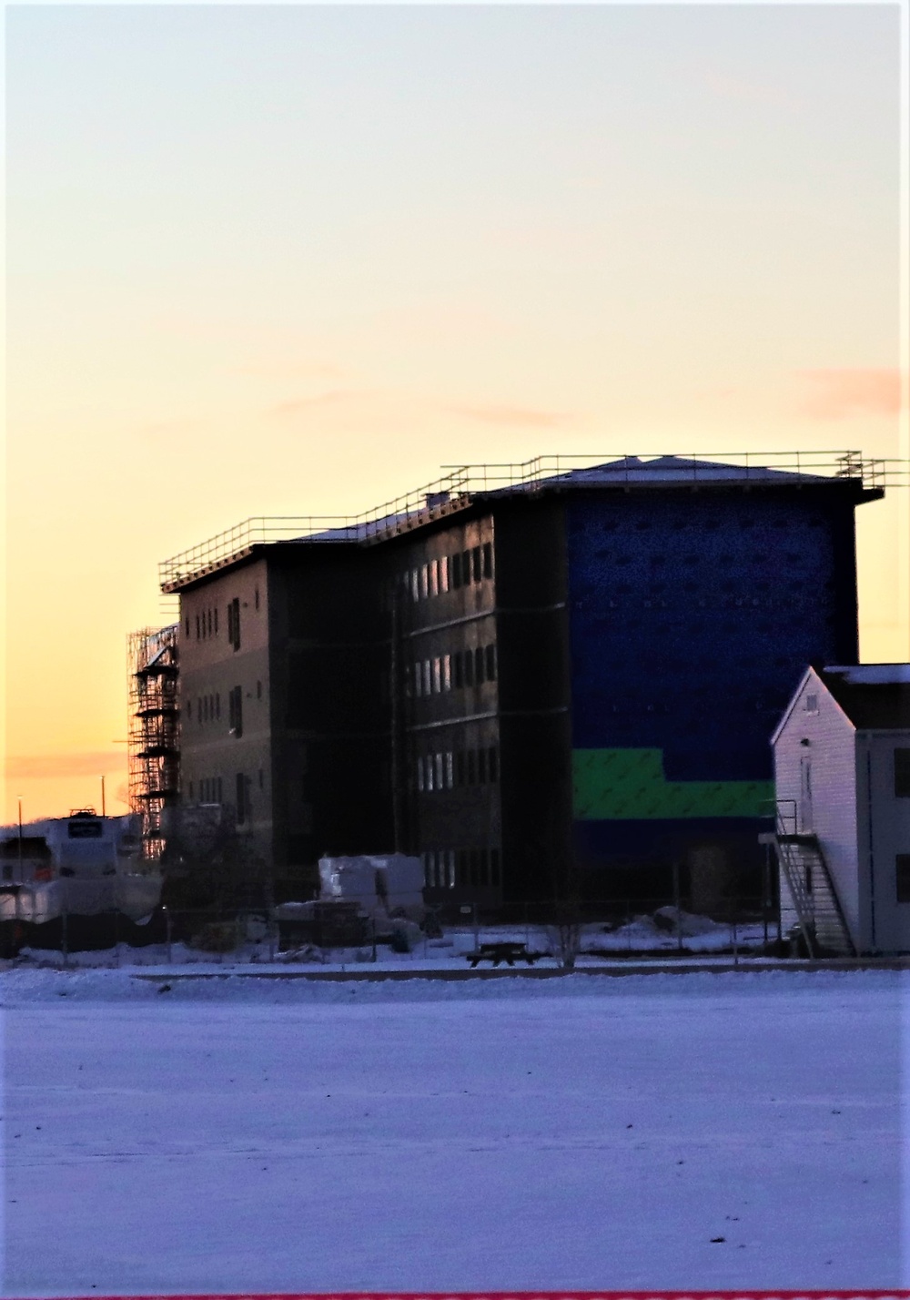 Barracks construction at Fort McCoy continues through winter