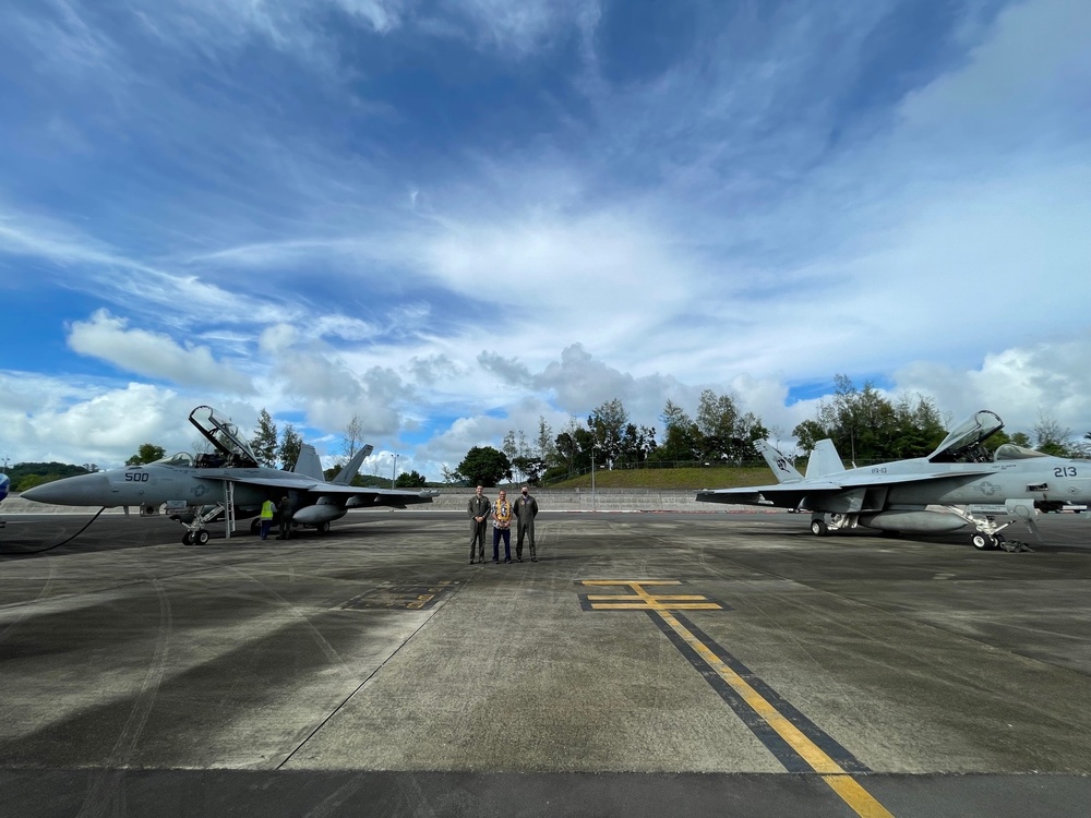 Carrier Air Wing 2 Aircraft Conduct Refueling Operations in Palau
