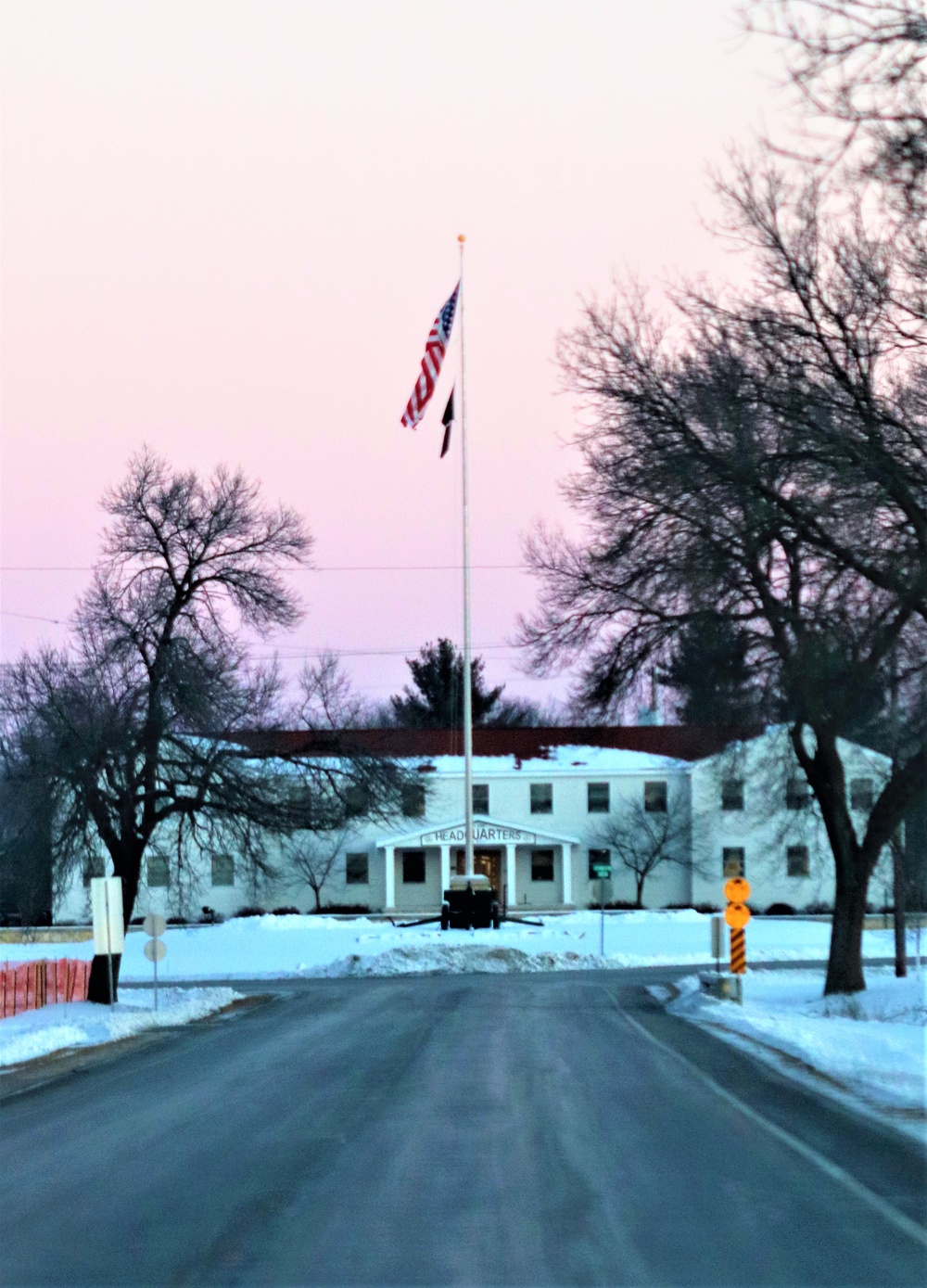 American Flag and Fort McCoy