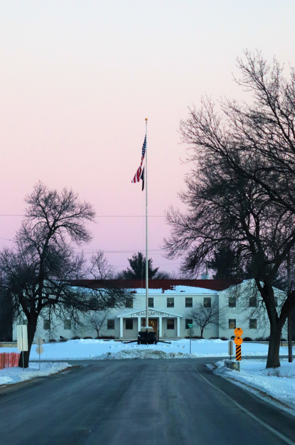 American Flag and Fort McCoy