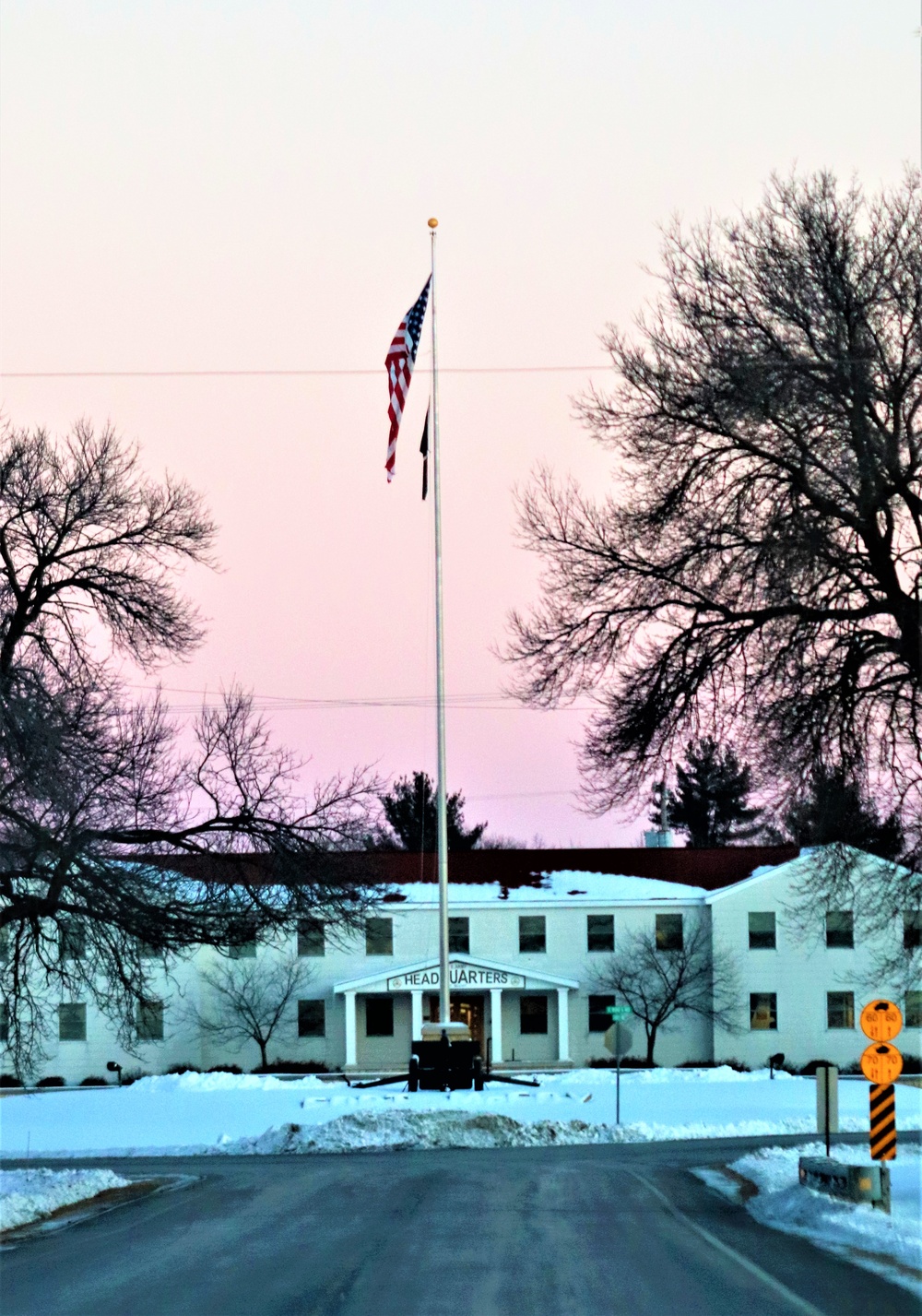 American Flag and Fort McCoy