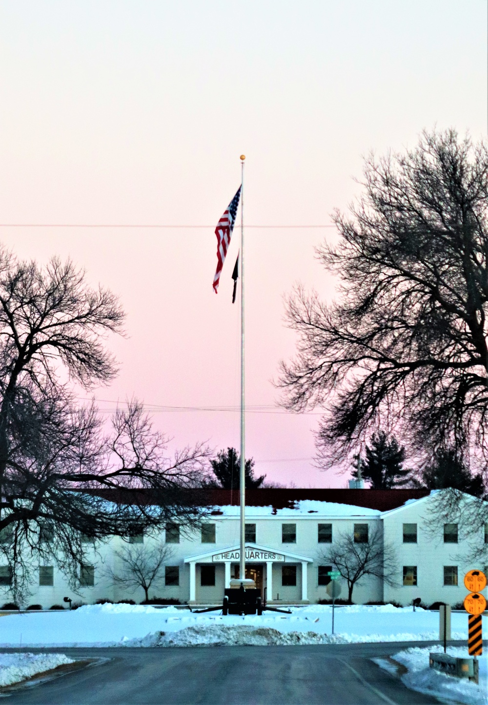 American Flag and Fort McCoy