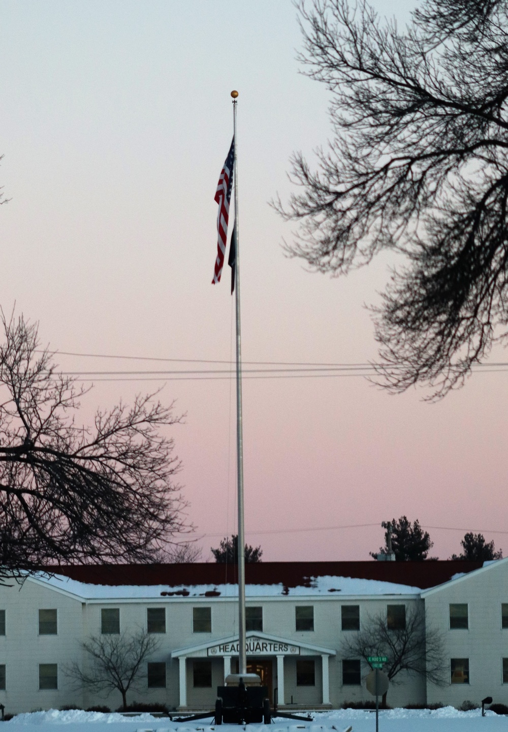 American Flag and Fort McCoy