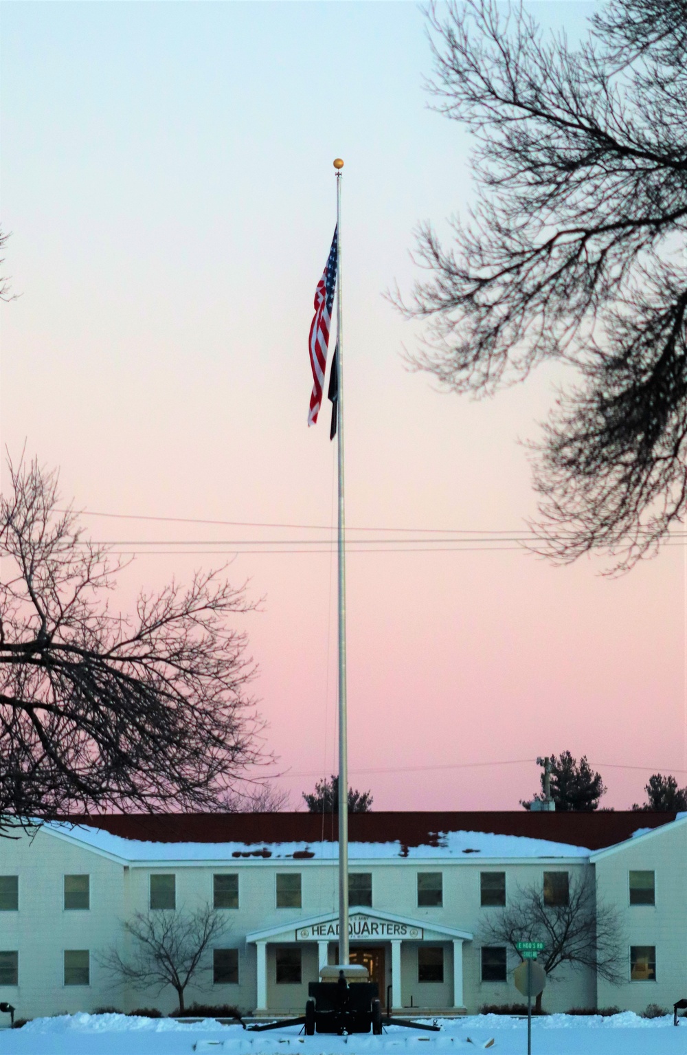 American Flag and Fort McCoy