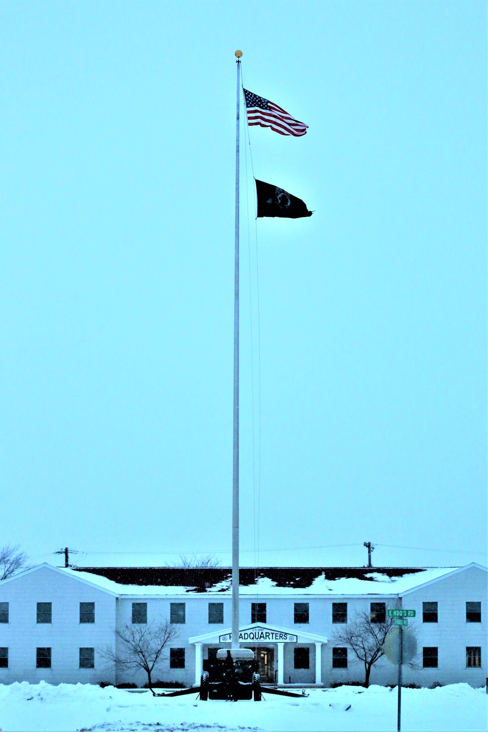 American Flag and Fort McCoy