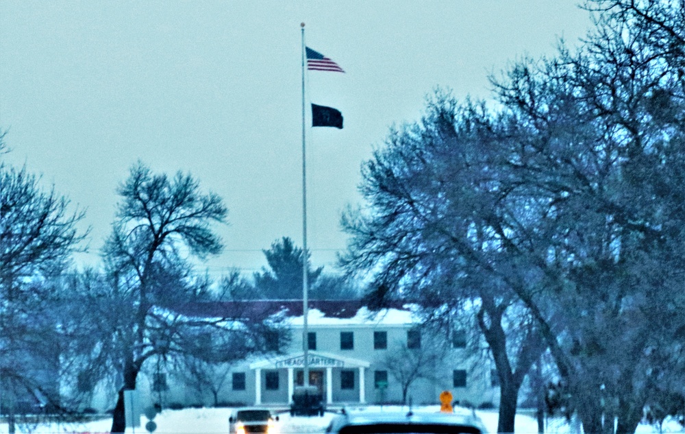 American Flag and Fort McCoy