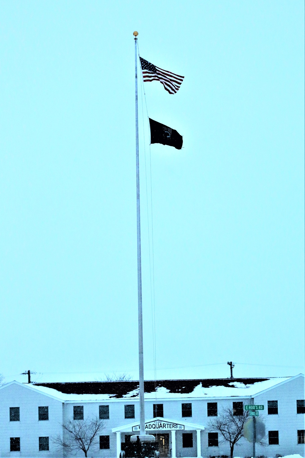 American Flag and Fort McCoy