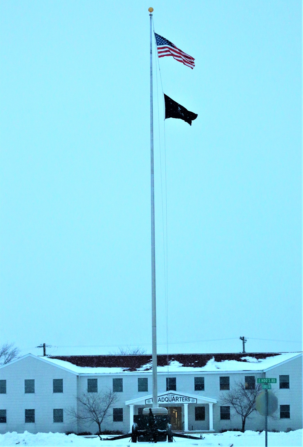 American Flag and Fort McCoy